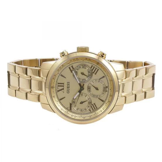 Guess Sunrise Multi-Function Gold-Tone Watch W0330L1