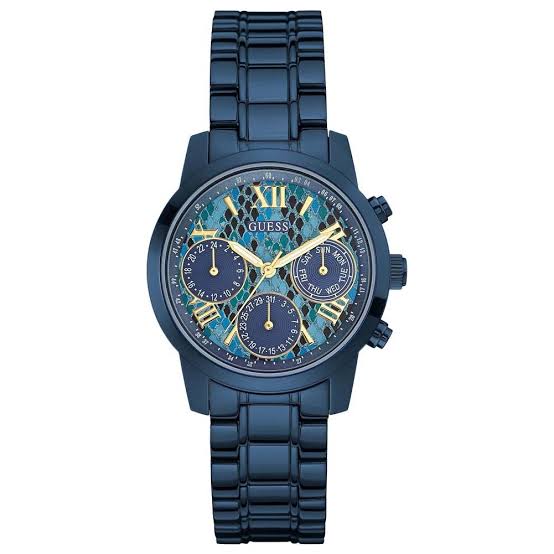 Guess Mini Sunrise Multi-Function Blue Dial Ladies Watch W0448L10