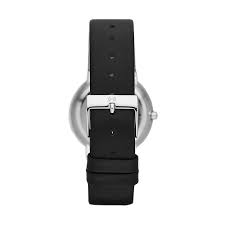 Skagen Klassik Black Dial Leather Strap Ladies Watch SKW2059