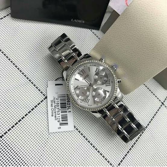 Guess Mini Sunrise Diamond Silver-Tone Ladies Watch W0623L1