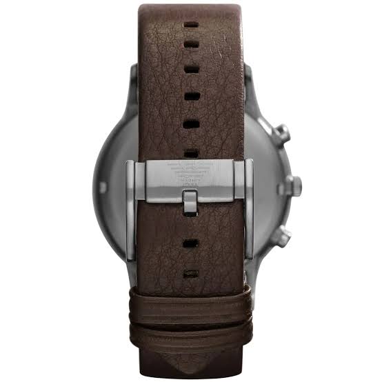 Emporio Armani Sportivo Dark Brown Dial Brown Leather Men's Watch AR2462