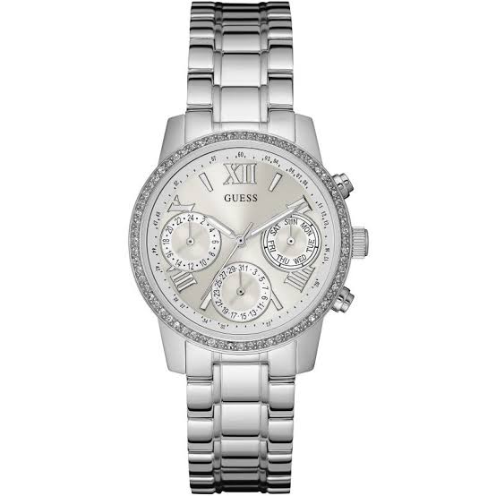 Guess Mini Sunrise Diamond Silver-Tone Ladies Watch W0623L1