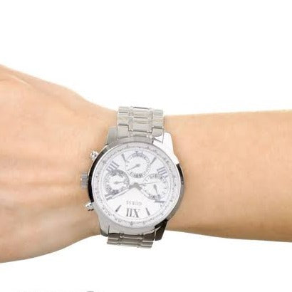 Guess Sunrise Multi-Function White Dial Watch W0330L3