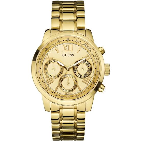 Guess Sunrise Multi-Function Gold-Tone Watch W0330L1