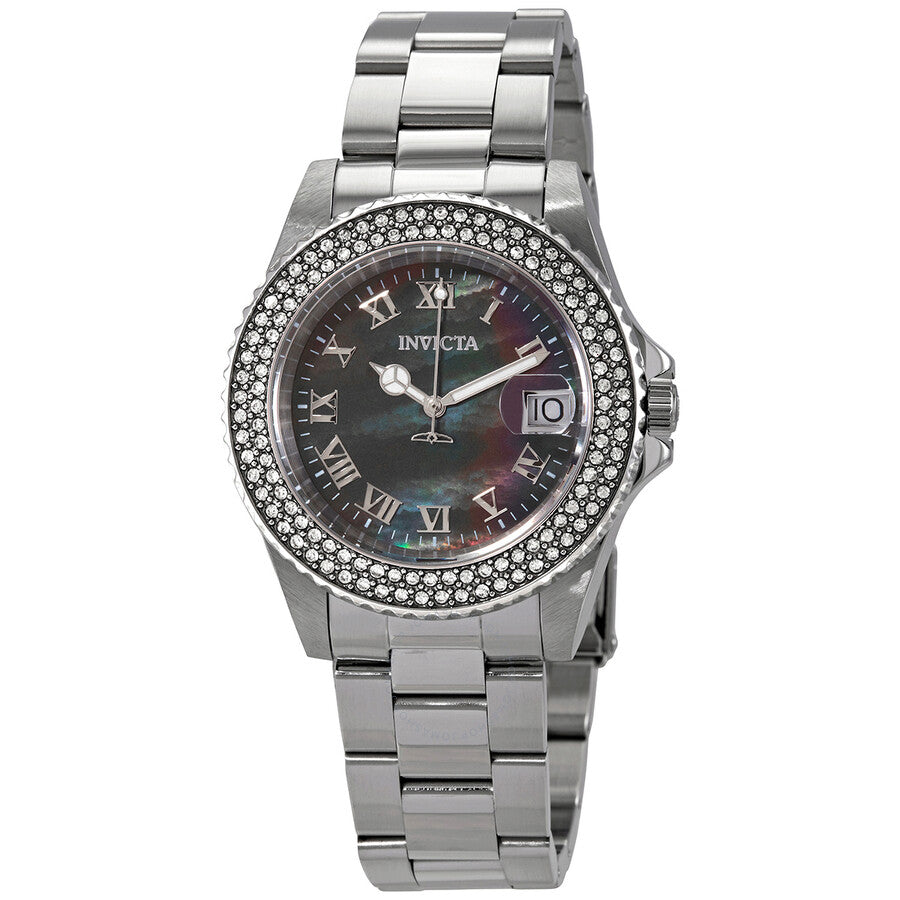 Invicta Angel Black Mother of Pearl Dial Ladies Watch 21711 - Dawson Watches