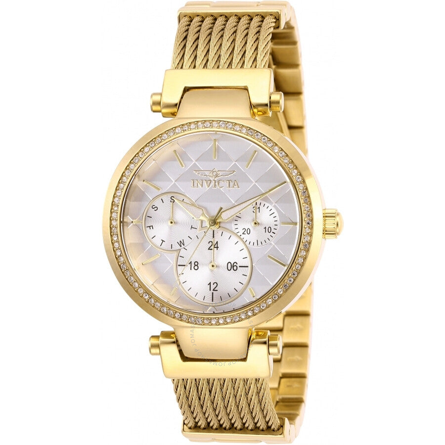 Invicta Angel Crystal White Mother of Pearl Dial Ladies Watch 28917 - Dawson Watches