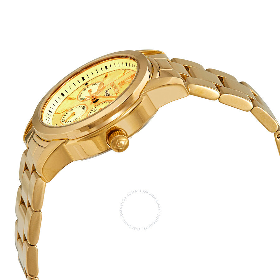 Invicta Angel Multi-Function Mother of Pearl Dial 18kt Gold-plated Ladies Watch 0466 - Dawson Watches #2