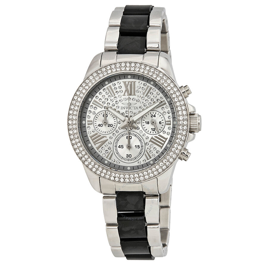 Invicta Angel Multi-Function Silver Crystal-set Ladies Watch 20510 - Dawson Watches