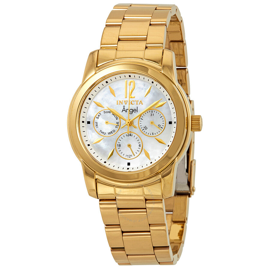Invicta Angel Multi-Function White Dial Gold-plated Ladies Watch 0465 - Dawson Watches