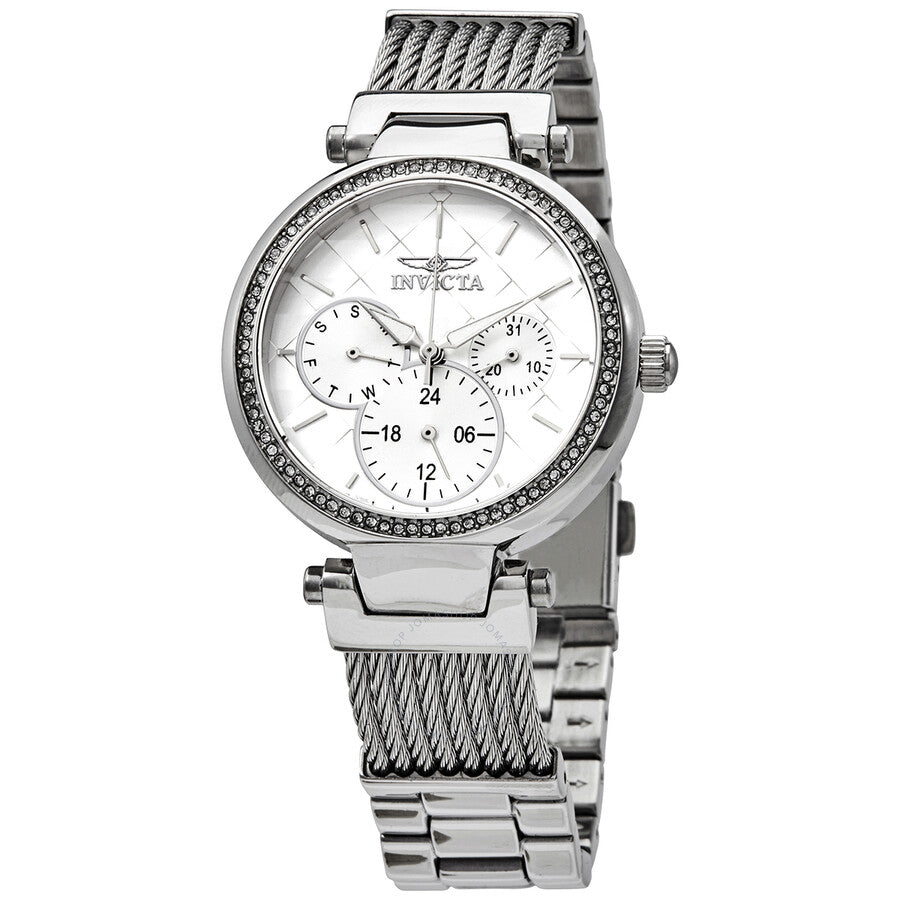 Invicta Angel Quartz Crystal Silver Dial Ladies Watch 28915 - Dawson Watches