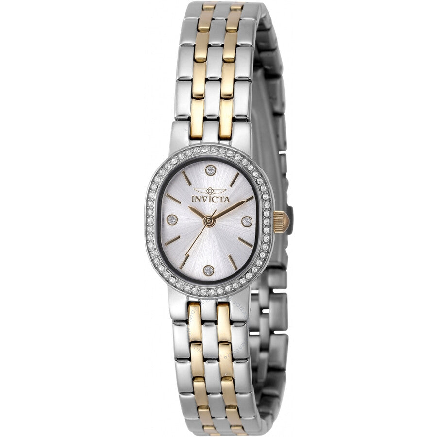 Invicta Angel Quartz Crystal Silver Dial Ladies Watch 48136 - Dawson Watches
