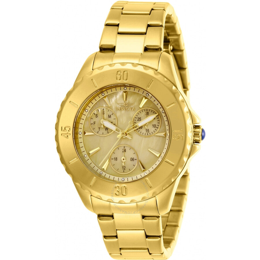 Invicta Angel Quartz Gold Dial Yellow Gold-tone Ladies Watch 29107 - Dawson Watches