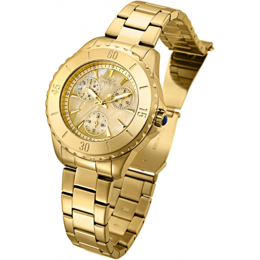 Invicta Angel Quartz Gold Dial Yellow Gold-tone Ladies Watch 29107 - Dawson Watches #2