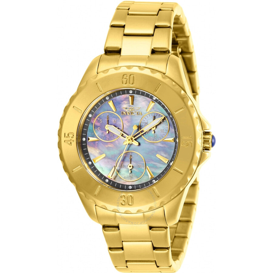 Invicta Angel Quartz Gunmetal Dial Yellow Gold-tone Ladies Watch 29109 - Dawson Watches
