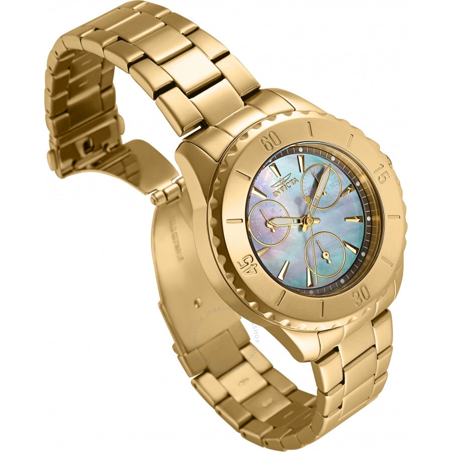 Invicta Angel Quartz Gunmetal Dial Yellow Gold-tone Ladies Watch 29109 - Dawson Watches #2