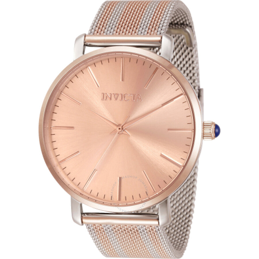 Invicta Angel Quartz Rose Gold Dial Ladies Watch 33937 - The Watches Men & Co