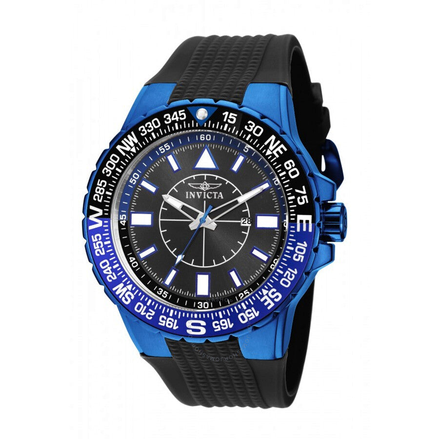 Invicta Aviator Black Dial Black Silicone Men's Watch 19269 - Dawson Watches