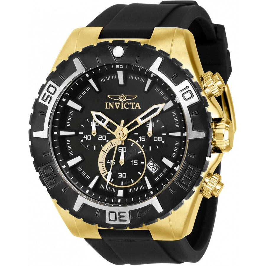 Invicta Aviator Chronograph Quartz Black Dial Men's Watch 37627 - Dawson Watches