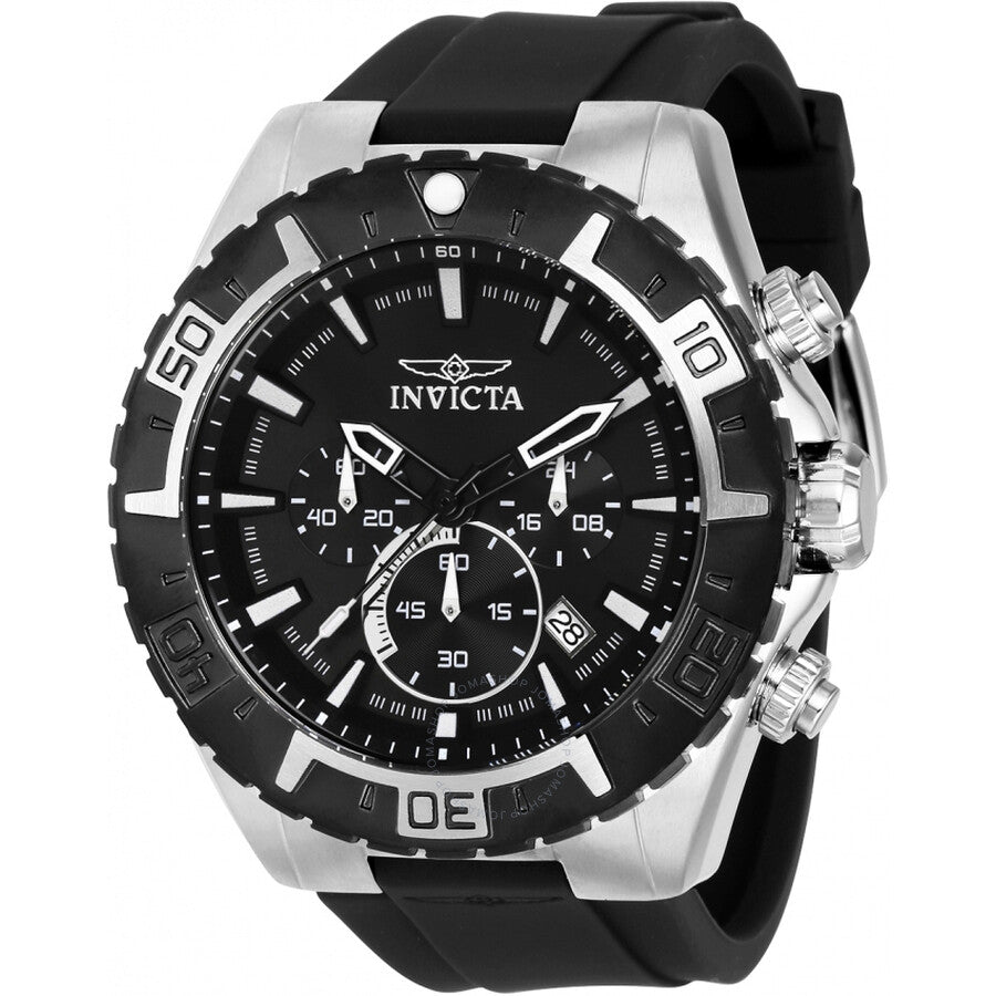Invicta Aviator Chronograph Quartz Black Dial Men's Watch 37630 - Dawson Watches