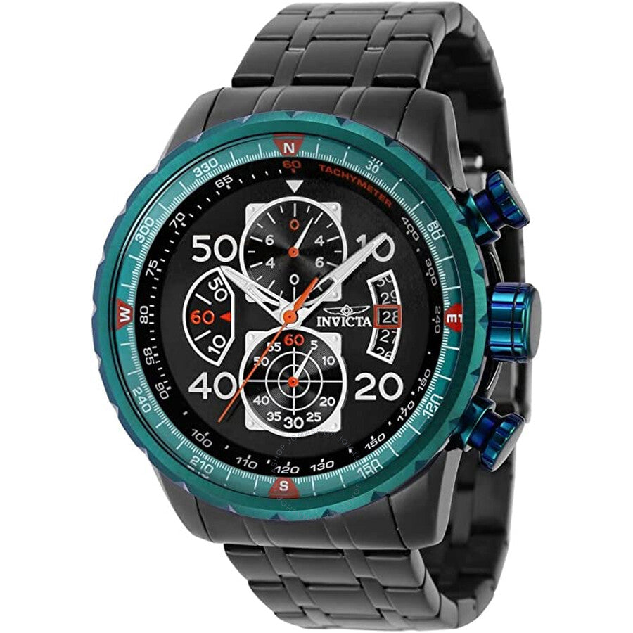 Invicta Aviator Chronograph Quartz Black Dial Men's Watch 40701 - Dawson Watches