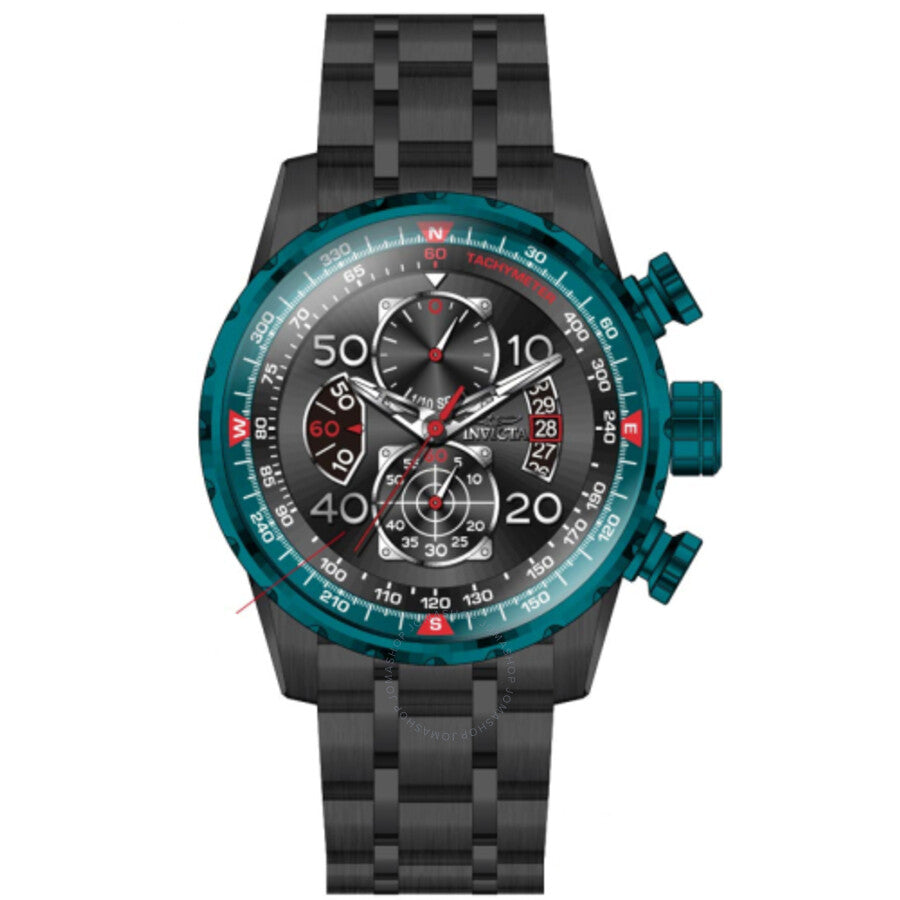 Invicta Aviator Chronograph Quartz Black Dial Men's Watch 40701 - Dawson Watches #2