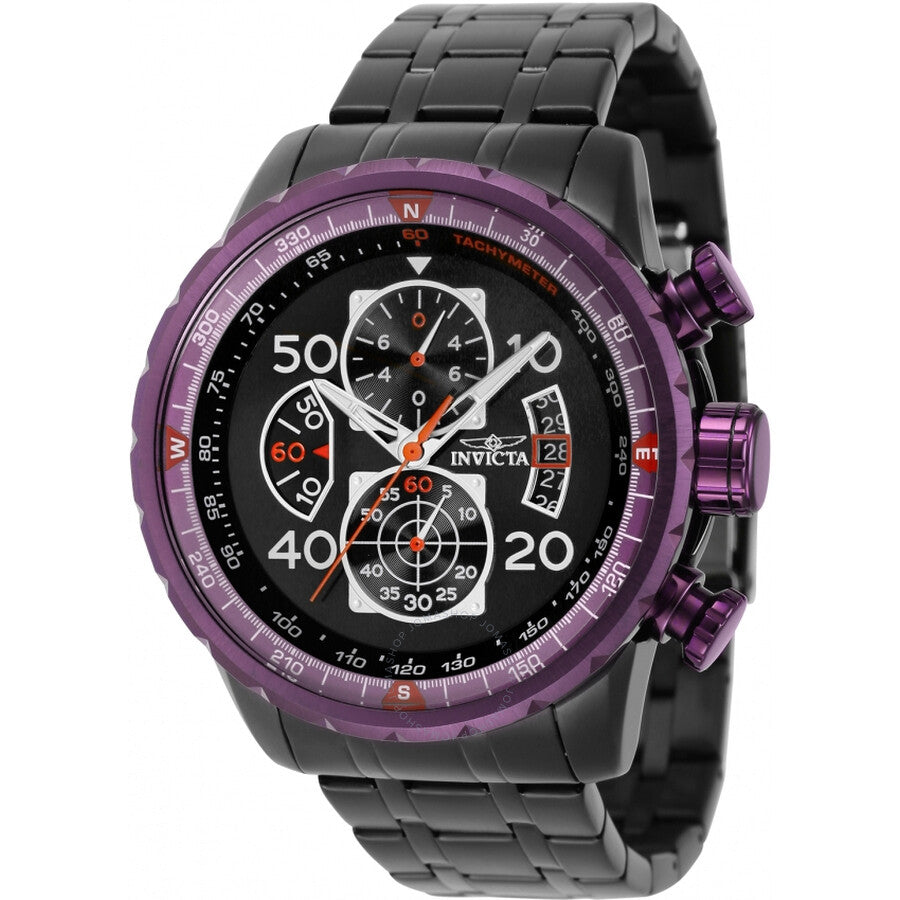 Invicta Aviator Chronograph Quartz Black Dial Men's Watch 40702 - Dawson Watches