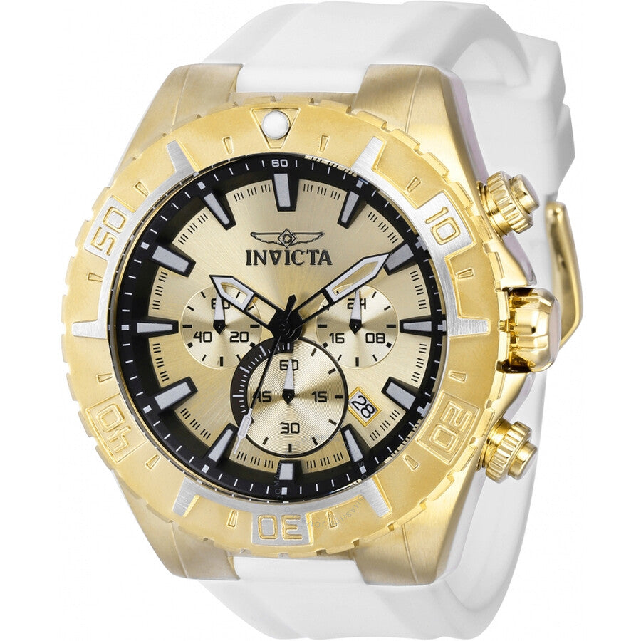 Invicta Aviator Chronograph Quartz Gold Dial Men's Watch 37636 - Dawson Watches