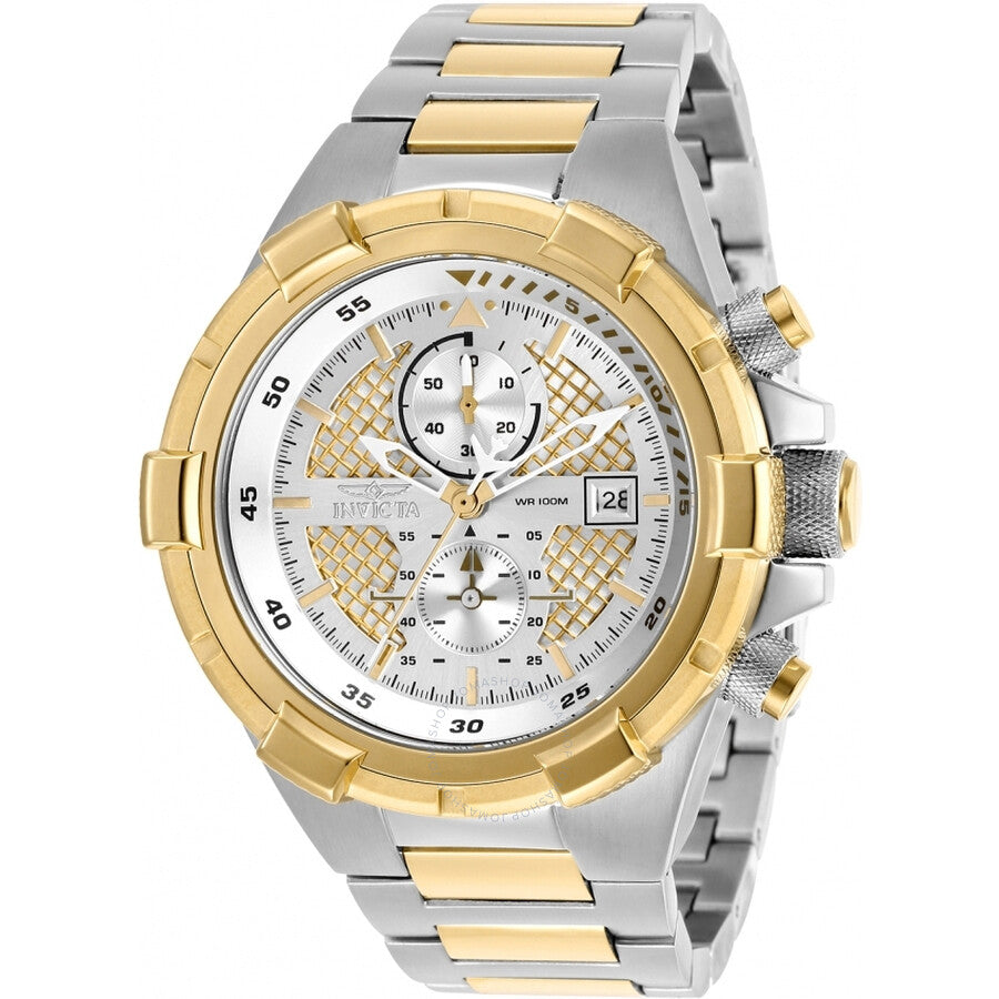 Invicta Aviator Chronograph Quartz Silver Dial Men's Watch 28120 - Dawson Watches