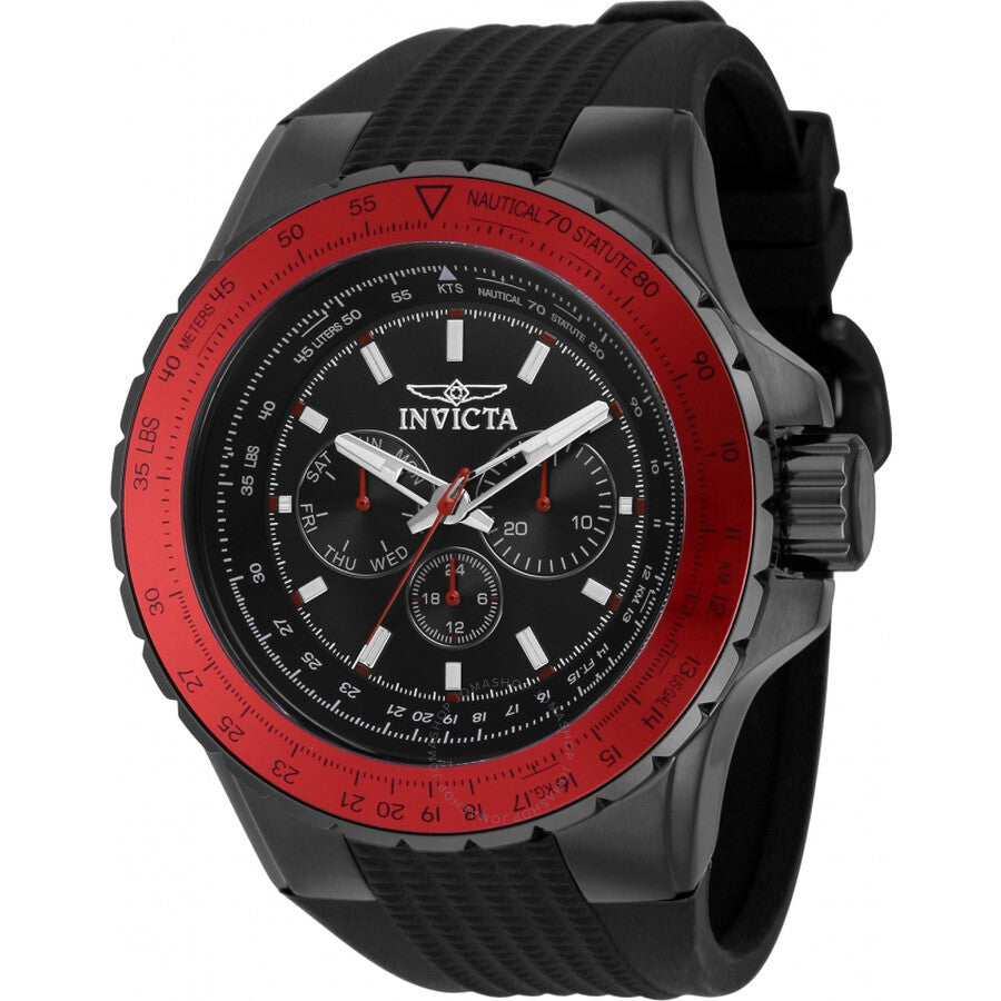 Invicta Aviator GMT Date Day Quartz Gunmetal Dial Men's Watch 39303 - Dawson Watches