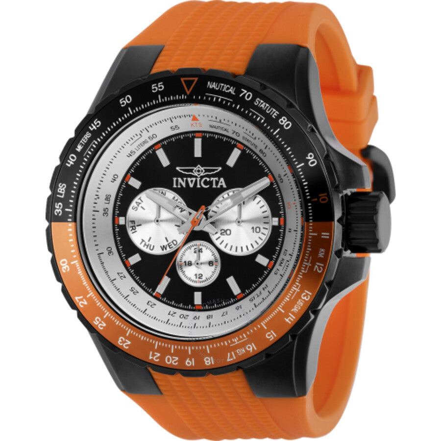 Invicta Aviator GMT Quartz Black Dial Men's Watch 37031 - Dawson Watches