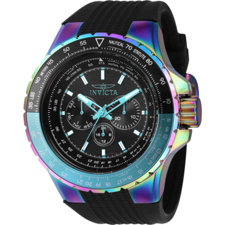Invicta Aviator GMT Quartz Black Dial Men's Watch 37033 - Dawson Watches