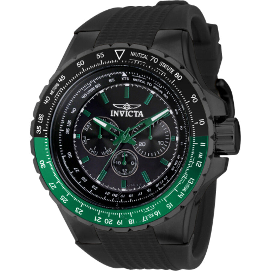 Invicta Aviator GMT Quartz Black Dial Men's Watch 39308 - Dawson Watches