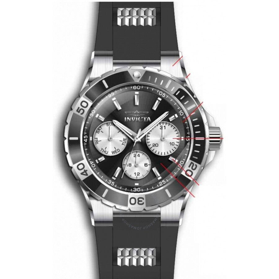 Invicta Aviator Quartz Black Dial Ladies Watch 37316 - Dawson Watches
