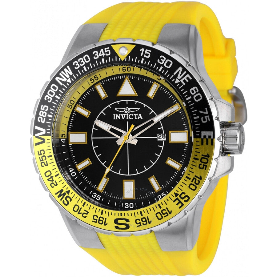 Invicta Aviator Quartz Black Dial Men's Watch 36981 - Dawson Watches