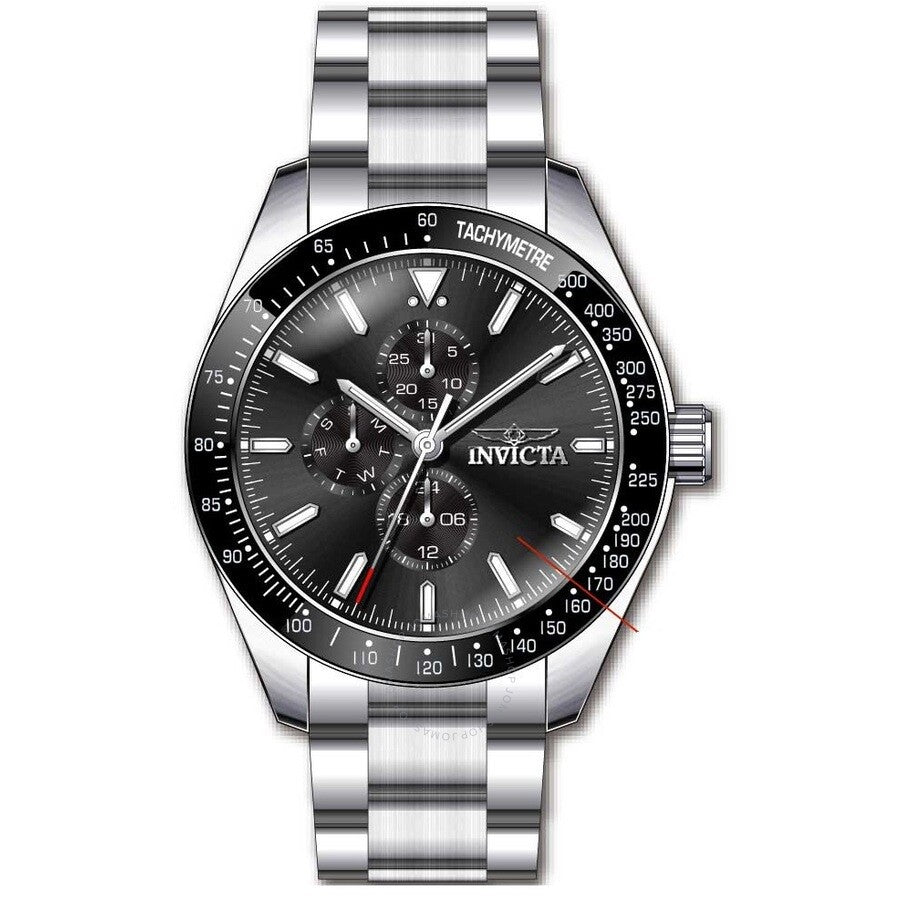 Invicta Aviator Quartz Black Dial Men's Watch 38966 - Dawson Watches