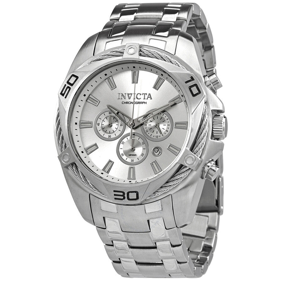 Invicta Bolt Chronograph Quartz Silver Dial Men's Watch 34117 - Dawson Watches