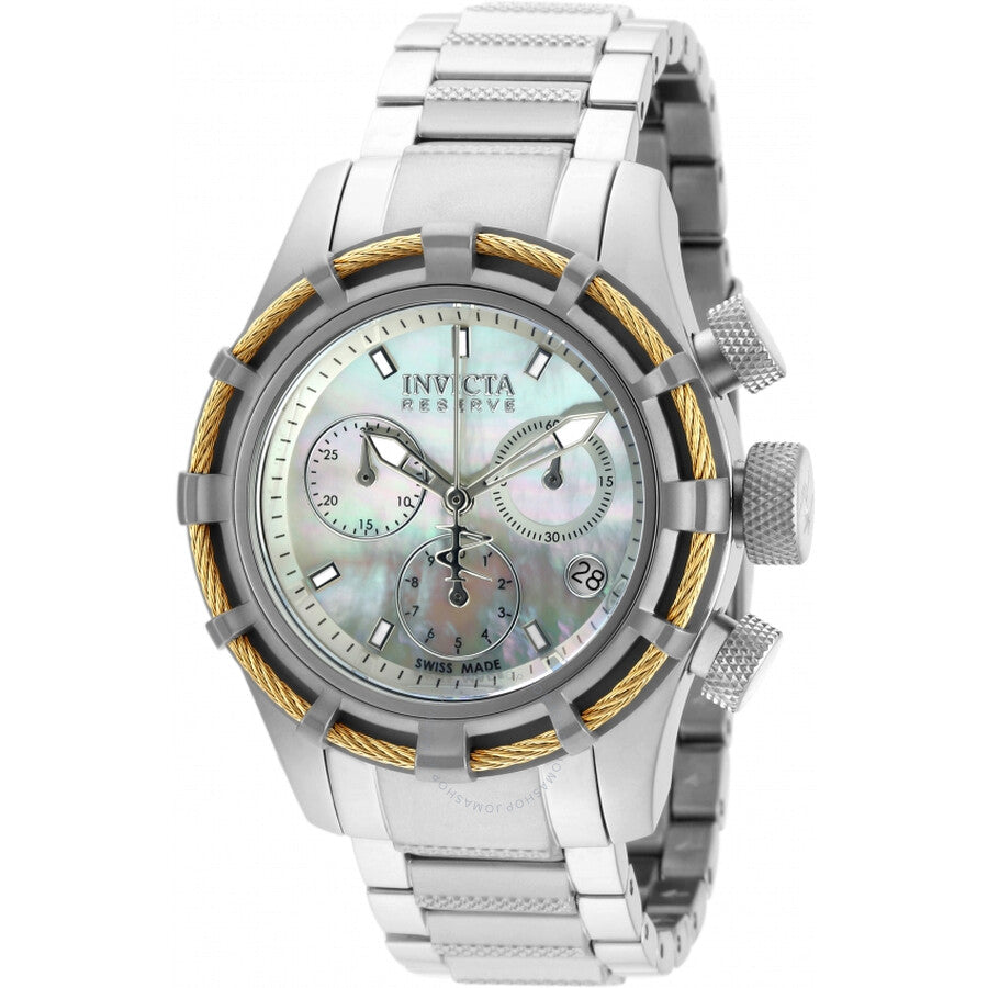 Invicta Bolt Chronograph Quartz White Dial Ladies Watch 90009 - Dawson Watches