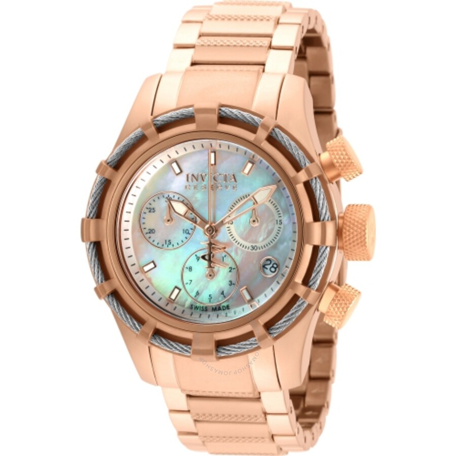 Invicta Bolt Chronograph Quartz White Dial Ladies Watch 90010 - Dawson Watches