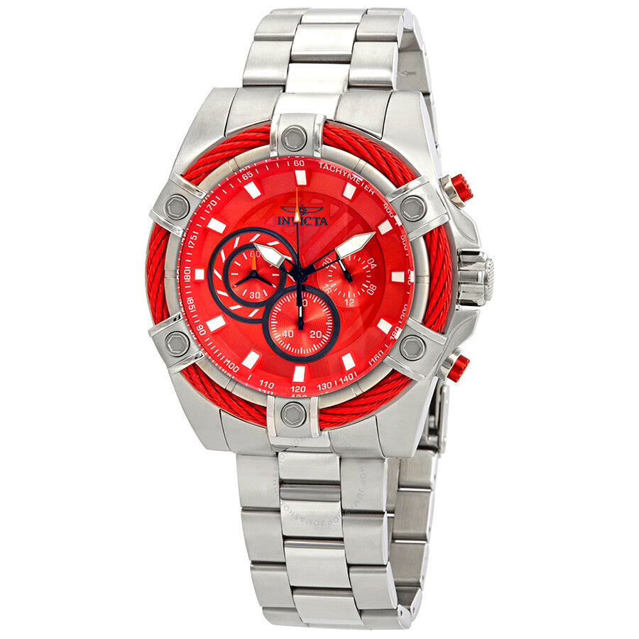 Invicta Bolt Chronograph Red Dial Men's Watch 25514 - Dawson Watches