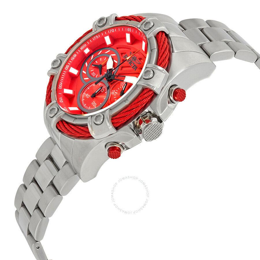 Invicta Bolt Chronograph Red Dial Men's Watch 25514 - Dawson Watches #2