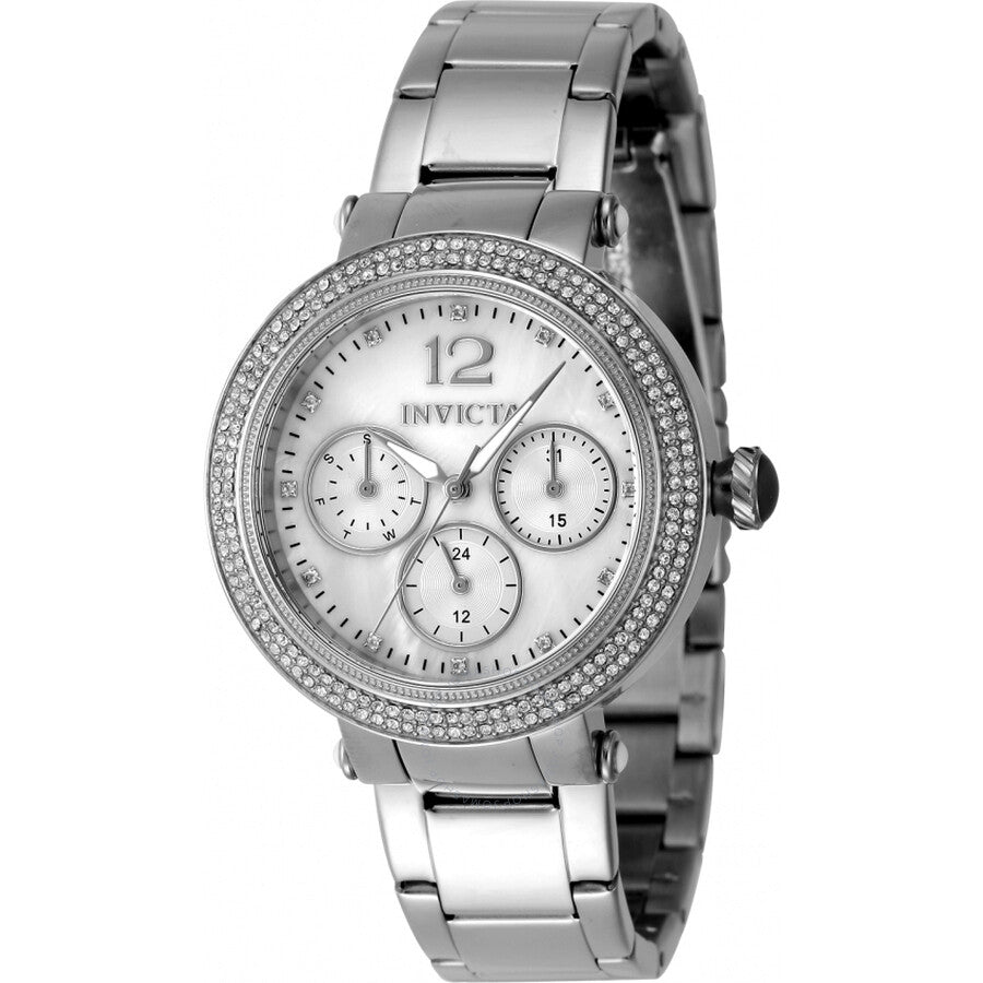 Invicta Bolt Quartz Crystal Silver Dial Ladies Watch 48114 - Dawson Watches