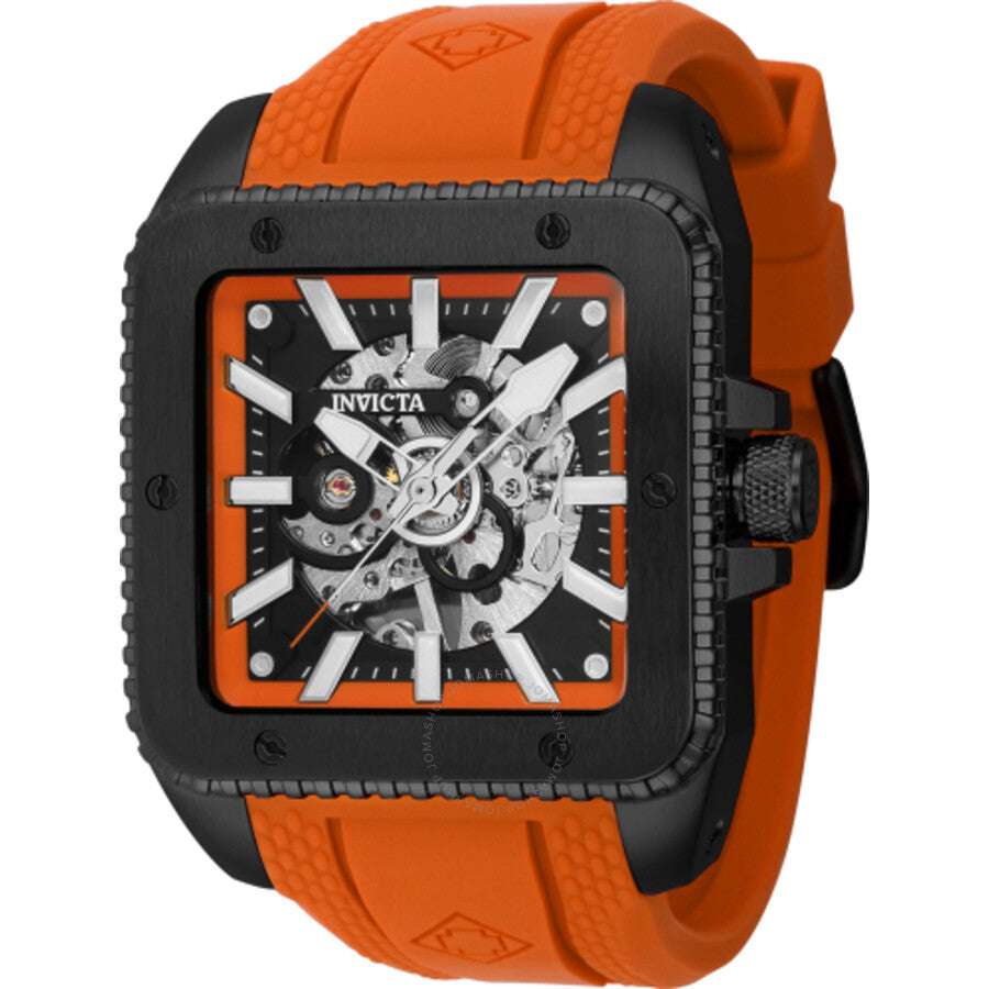 Invicta Cuadro Hand Wind Orange Dial Men's Watch 44003 - Dawson Watches