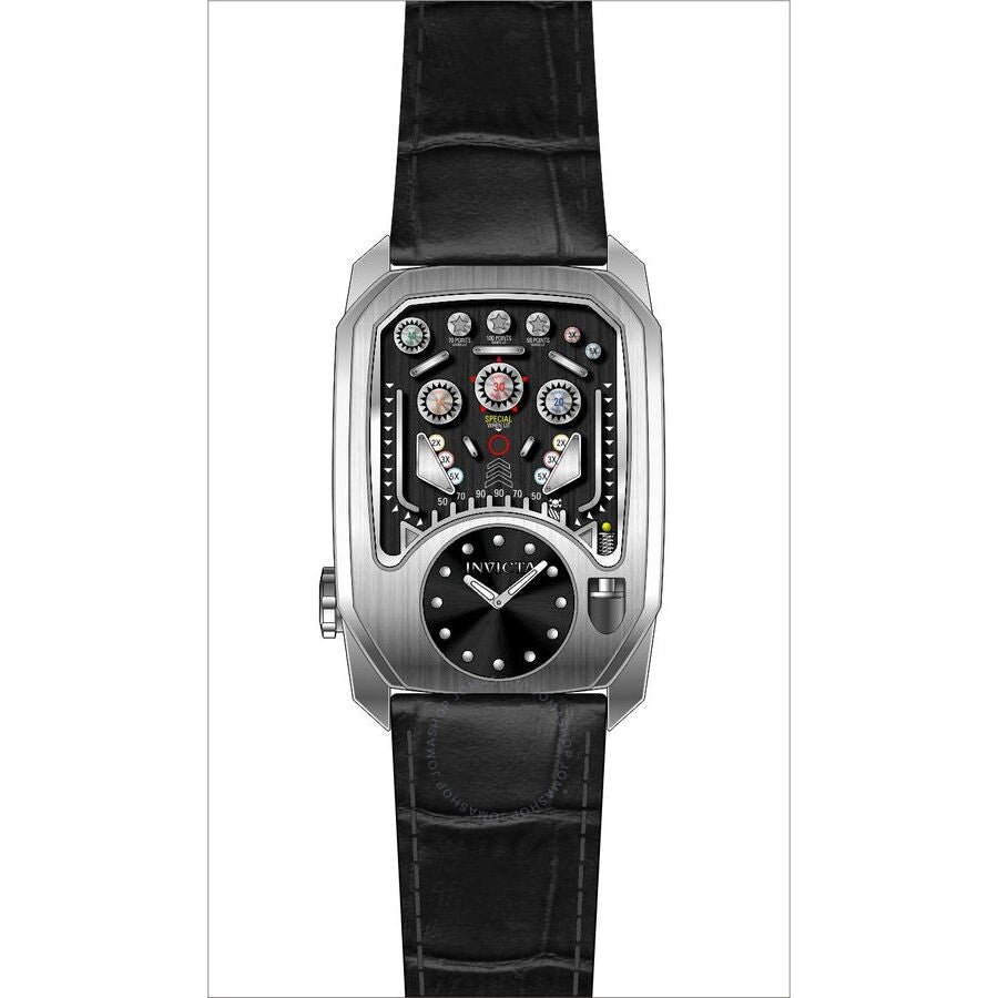 Invicta Cuadro Quartz Black Dial Men's Watch 35450 - Dawson Watches