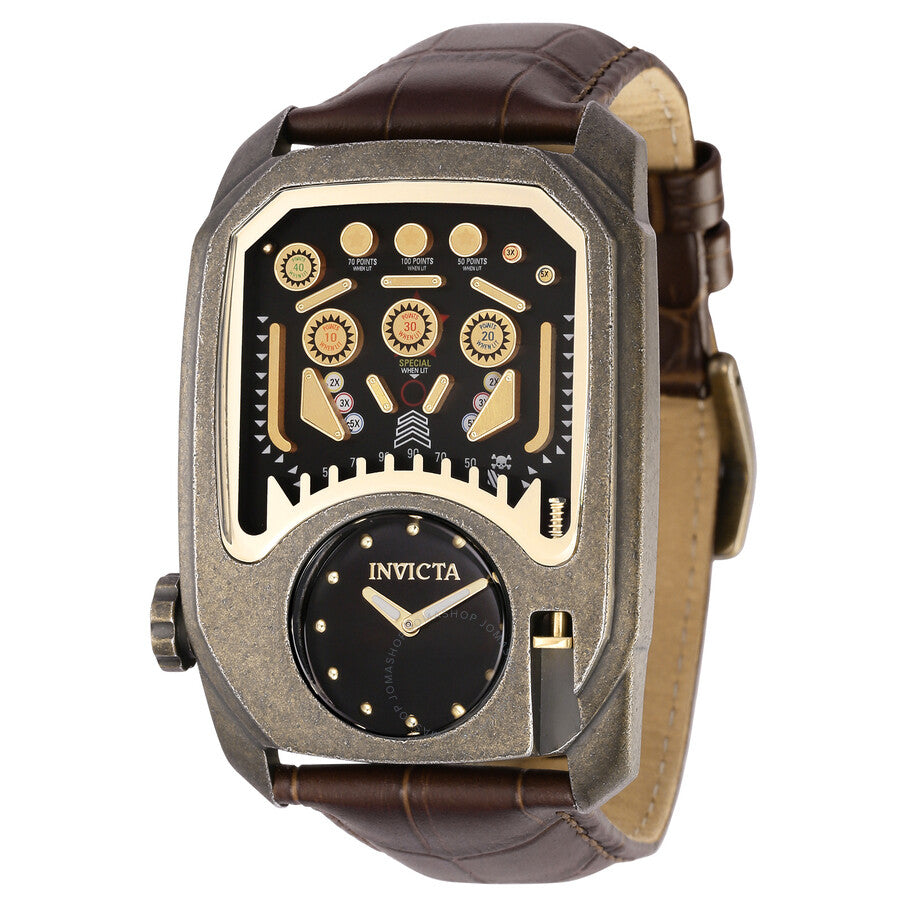 Invicta Cuadro Quartz Black Dial Men's Watch 35454 - Dawson Watches
