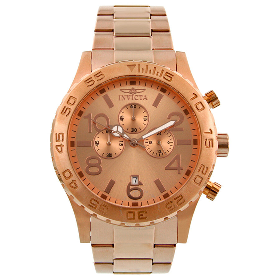 Invicta Elegant Ocean Chronograph Rose Dial Rose Gold-tone Men's Watch 1271 - Dawson Watches