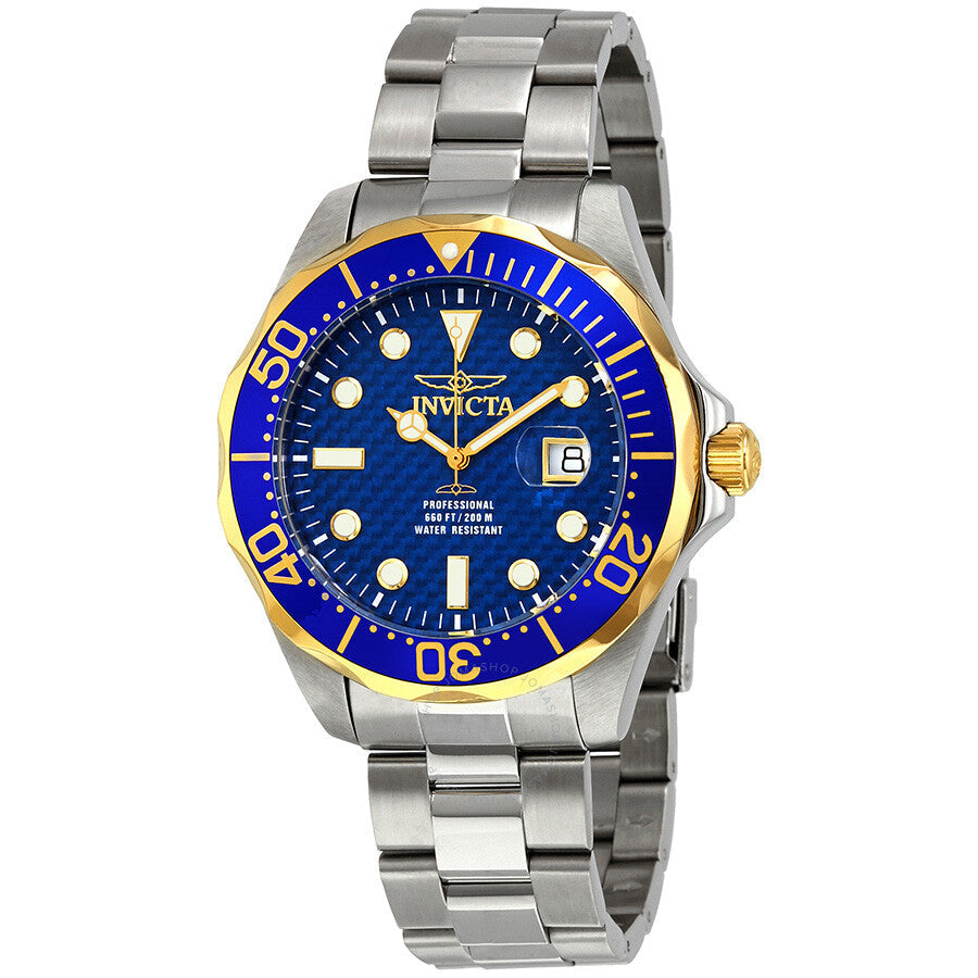 Invicta Grand Diver Blue Carbon Fiber Dial Men's Watch 12566 - Dawson Watches