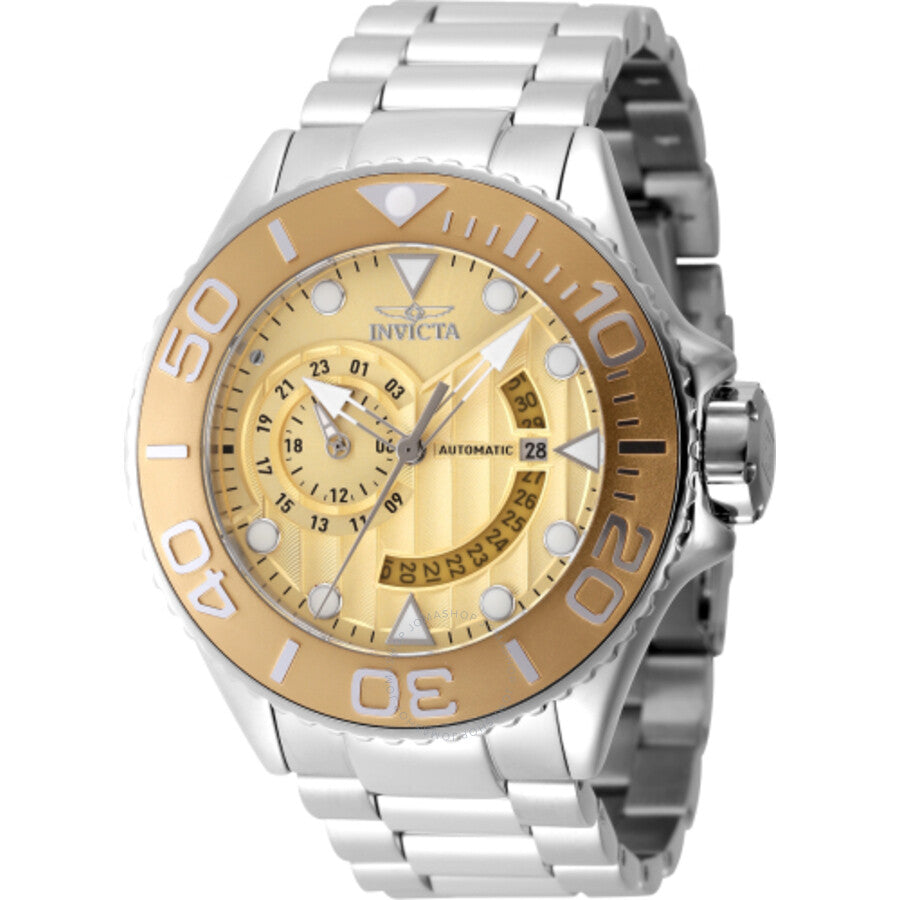 Invicta Grand Diver GMT Automatic Gold Dial Men's Watch 47543 - Dawson Watches
