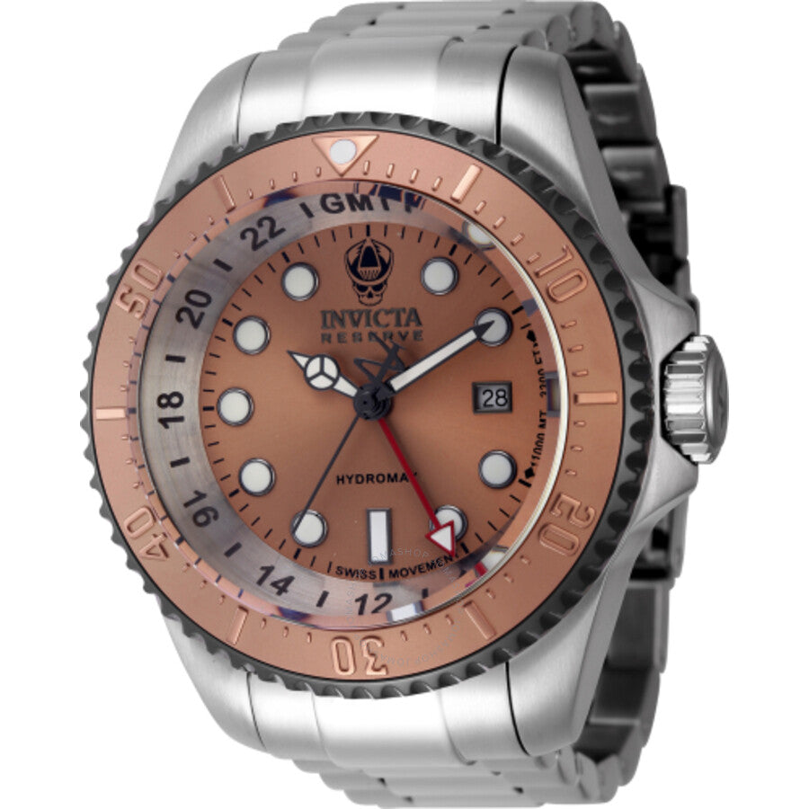 Invicta Hydromax GMT Date Quartz Brown Dial Men's Watch 45477 - Dawson Watches