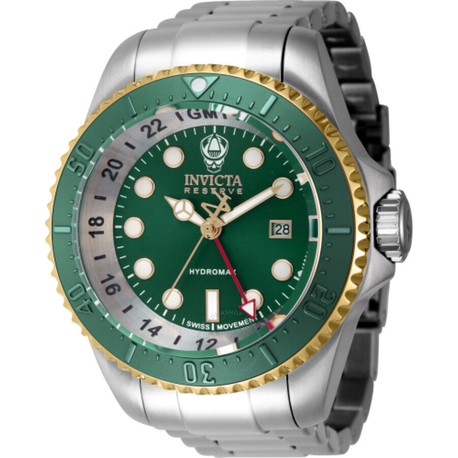 Invicta Hydromax GMT Date Quartz Green Dial Men's Watch 45475 - Dawson Watches