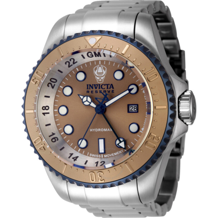Invicta Hydromax GMT Date Quartz Khaki Dial Men's Watch 45476 - Dawson Watches